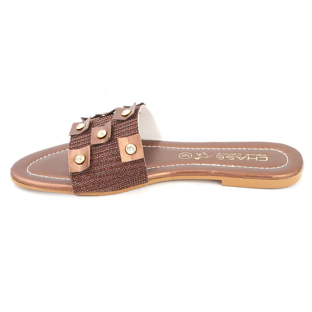 Women's Slipper (KL-054) - Brown, Women, Slippers, Chase Value, Chase Value