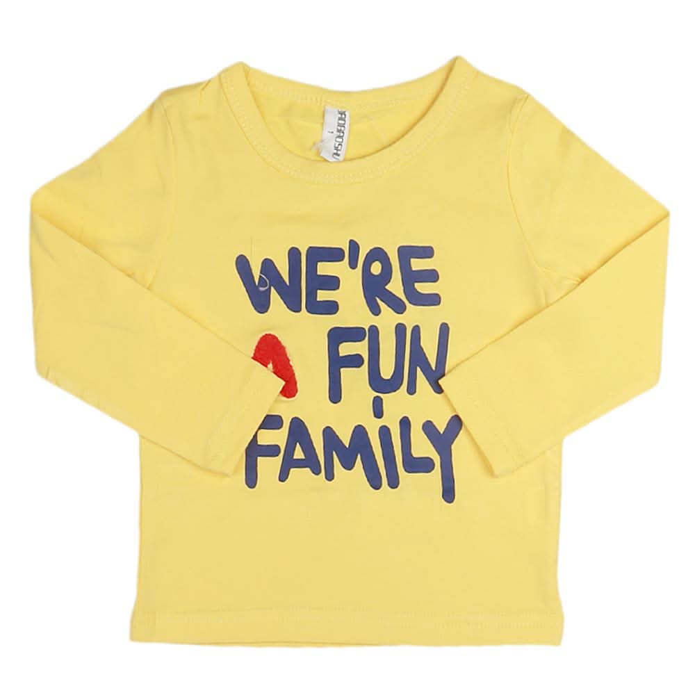 Boys Full Sleeves T-Shirt - Yellow, Kids, Boys T-Shirts, Chase Value, Chase Value