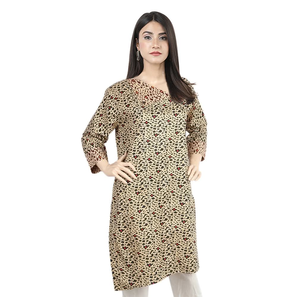 Mahnoor Printed Un-Stitched 1pcs Cotton Kurti - 01, Women, Unstitched Kurti, United Textiles, Chase Value