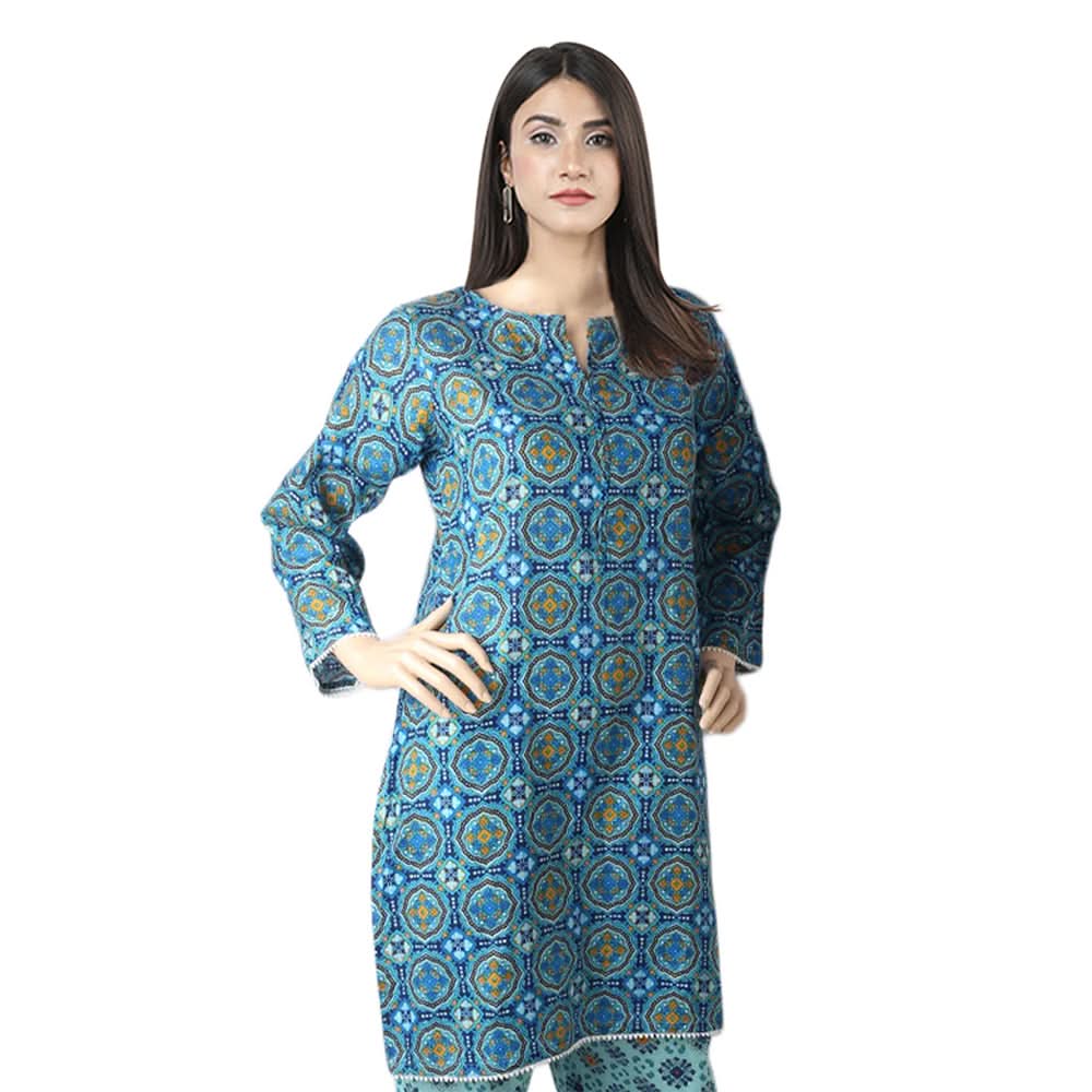 Mahnoor Printed Un-Stitched 1pcs Cotton Kurti - 06, Women, Unstitched Kurti, United Textiles, Chase Value