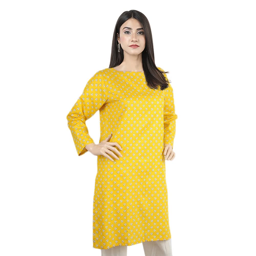 Mahnoor Printed Un-Stitched 1pcs Cotton Kurti - 08, Women, Unstitched Kurti, United Textiles, Chase Value