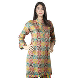 Mahnoor Printed Un-Stitched 1pcs Cotton Kurti - 14, Women, Unstitched Kurti, United Textiles, Chase Value