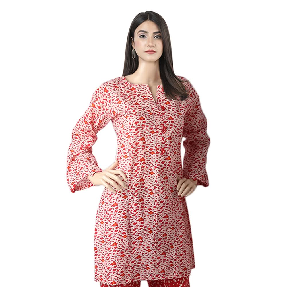 Mahnoor Printed Un-Stitched 1pcs Cotton Kurti - 11, Women, Unstitched Kurti, United Textiles, Chase Value
