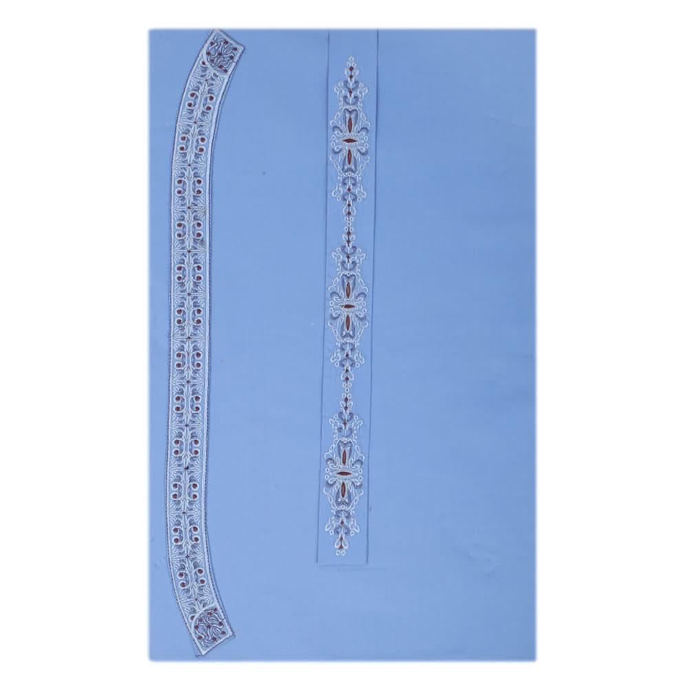Men's Mashriq Embroidered Un-Stitched Suit - Light-Blue, Men, Unstitched Fabric, Chase Value, Chase Value
