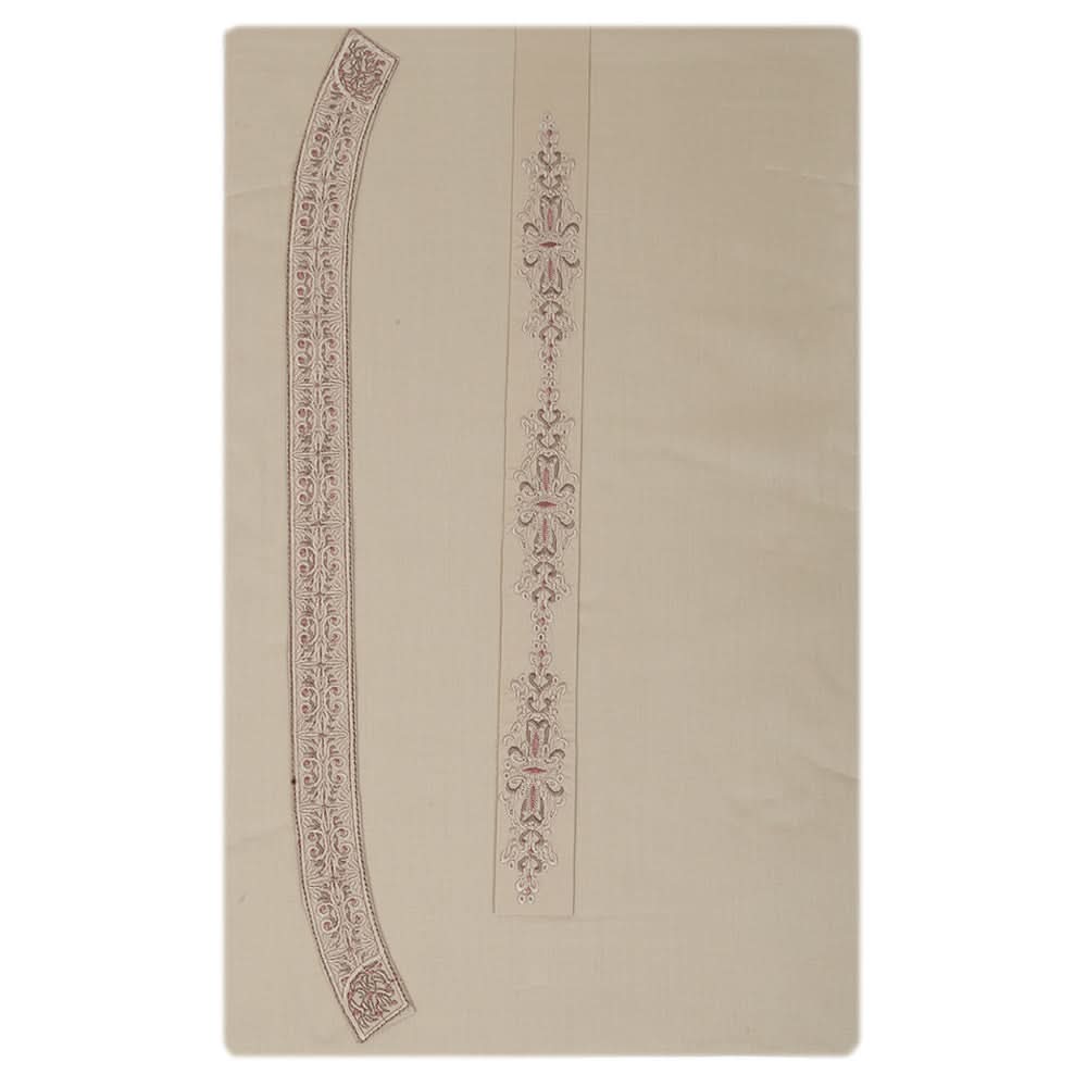 Men's Mashriq Embroidered Un-Stitched Suit - Light-Brown, Men, Unstitched Fabric, Chase Value, Chase Value