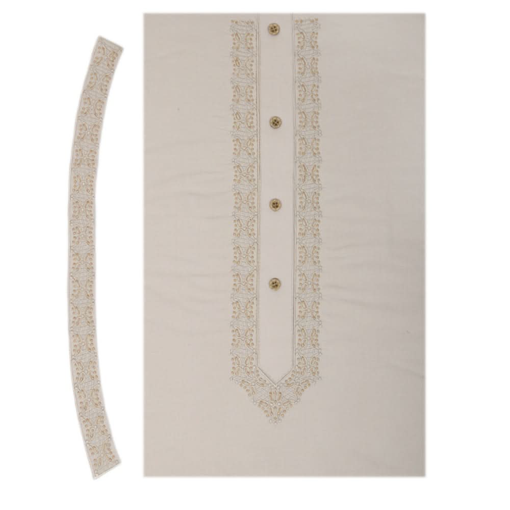 Men's Mashriq Embroidered Un-Stitched Suit - Light-Coffee, Men, Unstitched Fabric, Chase Value, Chase Value