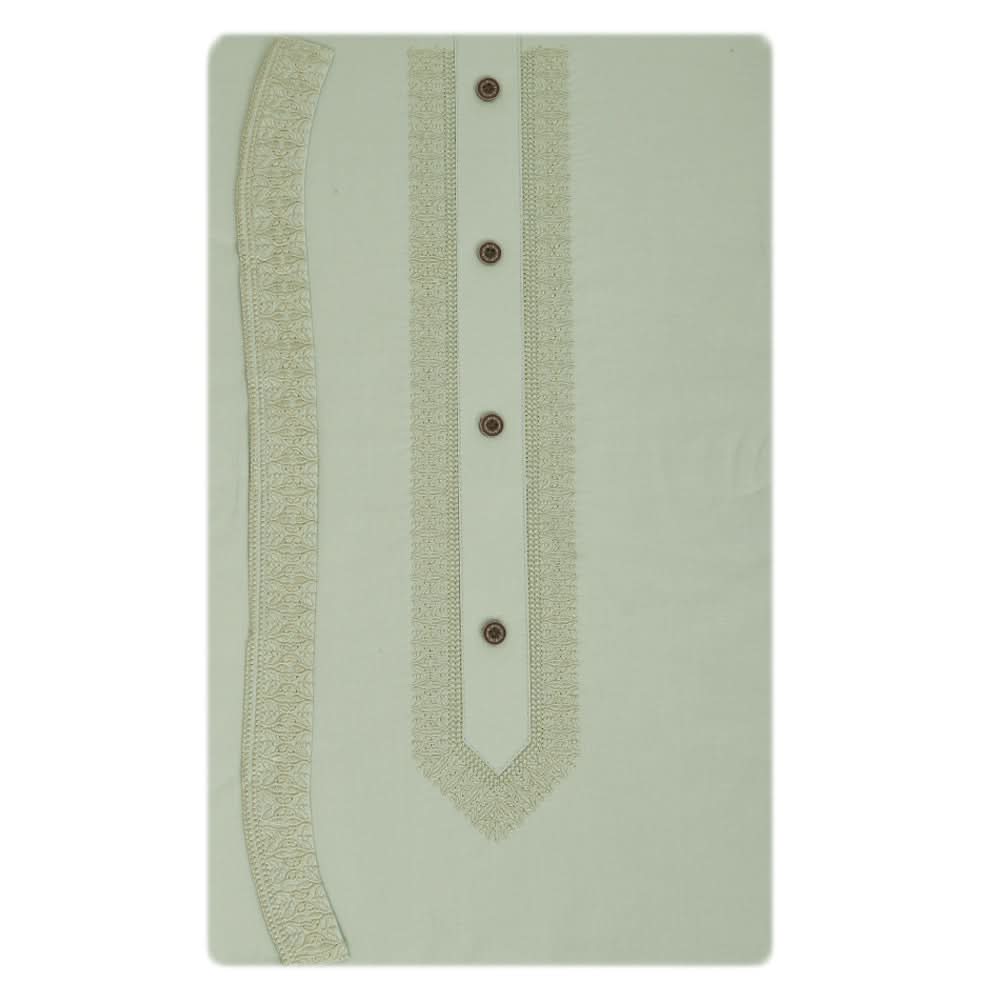 Men's Mashriq Embroidered Un-Stitched Suit - Light-Green, Men, Unstitched Fabric, Chase Value, Chase Value