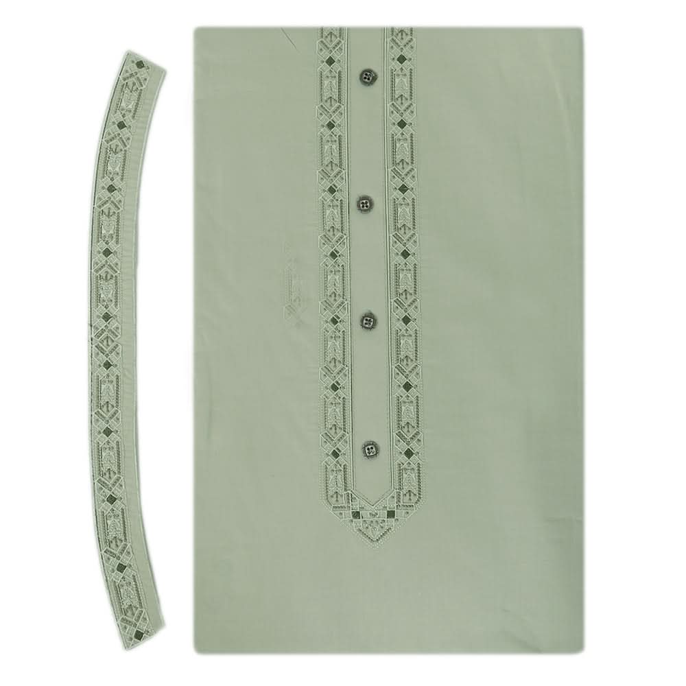 Men's Mashriq Embroidered Un-Stitched Suit - Light-Green, Men, Unstitched Fabric, Chase Value, Chase Value