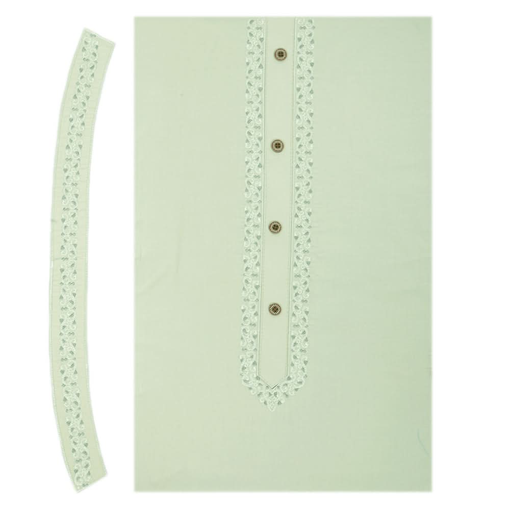 Men's Mashriq Embroidered Un-Stitched Suit - Light-Green, Men, Unstitched Fabric, Chase Value, Chase Value