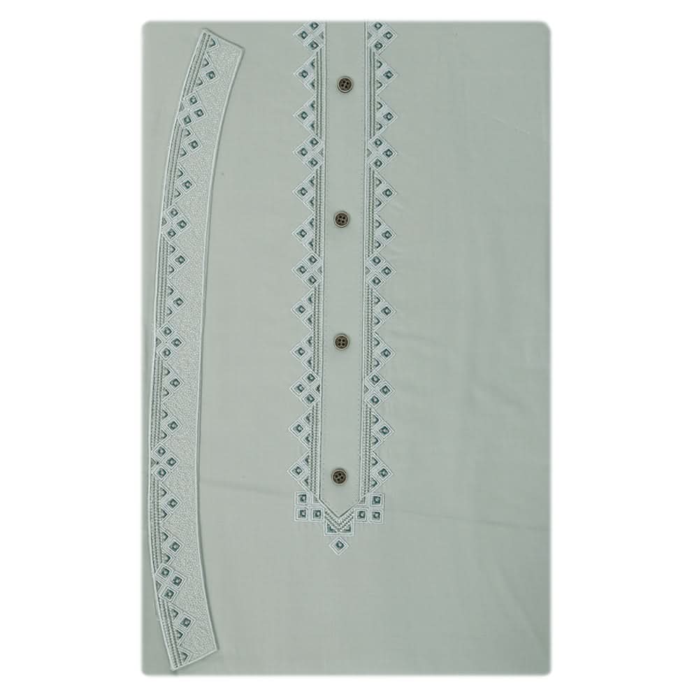 Men's Mashriq Embroidered Un-Stitched Suit - Light-Green, Men, Unstitched Fabric, Chase Value, Chase Value