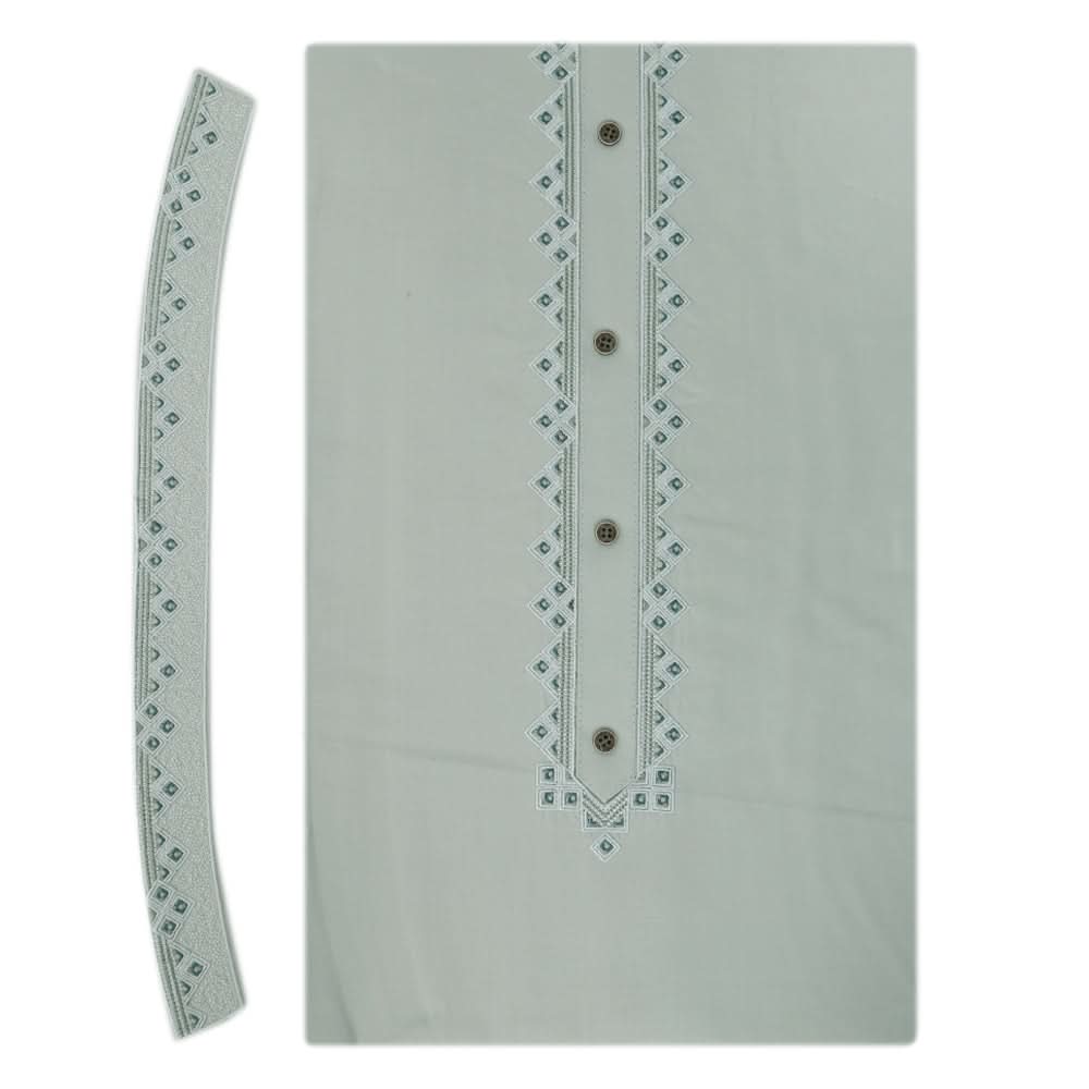 Men's Mashriq Embroidered Un-Stitched Suit - Light-Green, Men, Unstitched Fabric, Chase Value, Chase Value