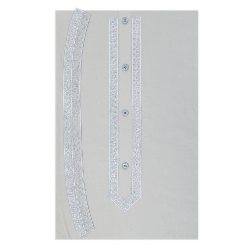 Men's Mashriq Embroidered Un-Stitched Suit - Light-Grey, Men, Unstitched Fabric, Chase Value, Chase Value