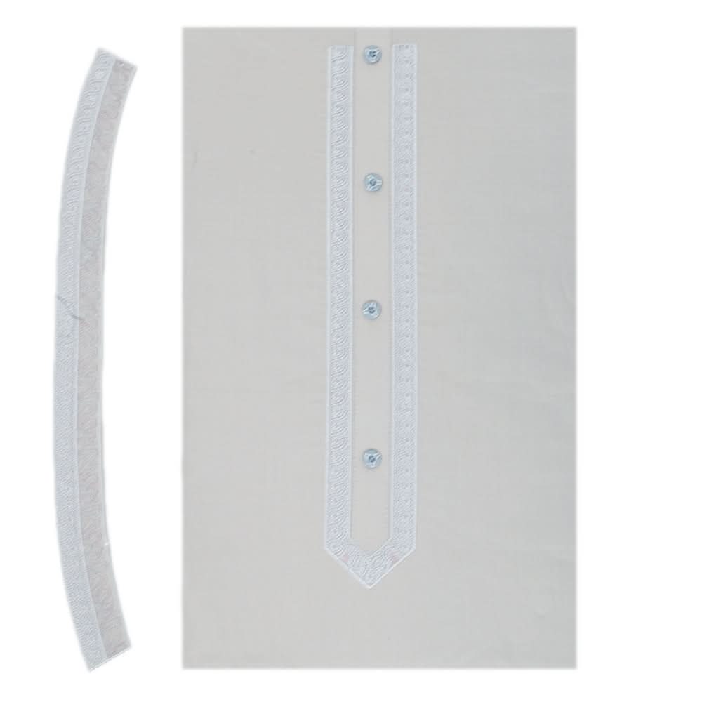 Men's Mashriq Embroidered Un-Stitched Suit - Light-Grey, Men, Unstitched Fabric, Chase Value, Chase Value