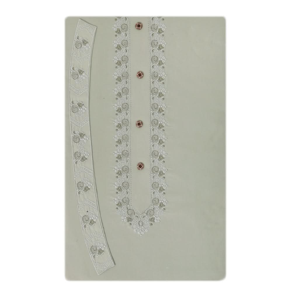 Men's Mashriq Embroidered Un-Stitched Suit - Light-Grey, Men, Unstitched Fabric, Chase Value, Chase Value