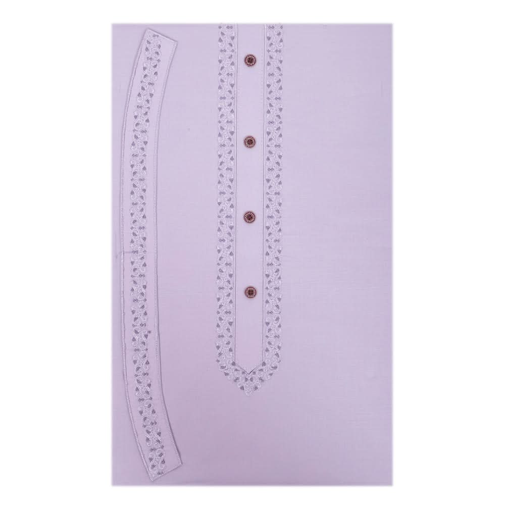Men's Mashriq Embroidered Un-Stitched Suit - Light-Purple, Men, Unstitched Fabric, Chase Value, Chase Value