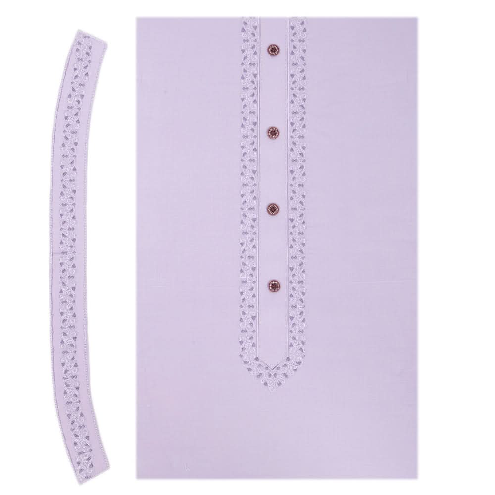 Men's Mashriq Embroidered Un-Stitched Suit - Light-Purple, Men, Unstitched Fabric, Chase Value, Chase Value