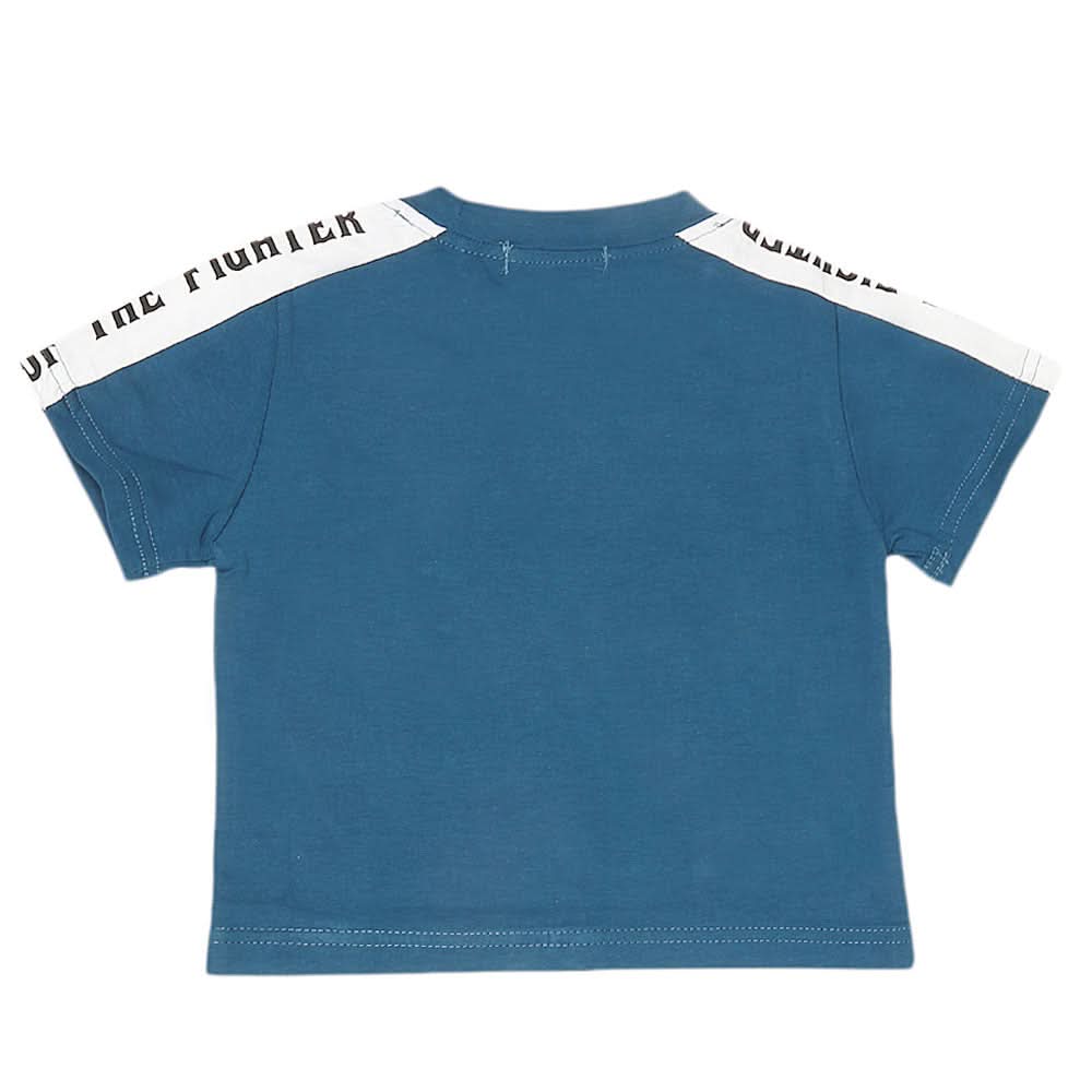 Boys Half Sleeves T-Shirt - Steel Blue, Kids, Boys T-Shirts, Chase Value, Chase Value