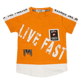 Boys Half Sleeves T-Shirt - Rust, Kids, Boys T-Shirts, Chase Value, Chase Value