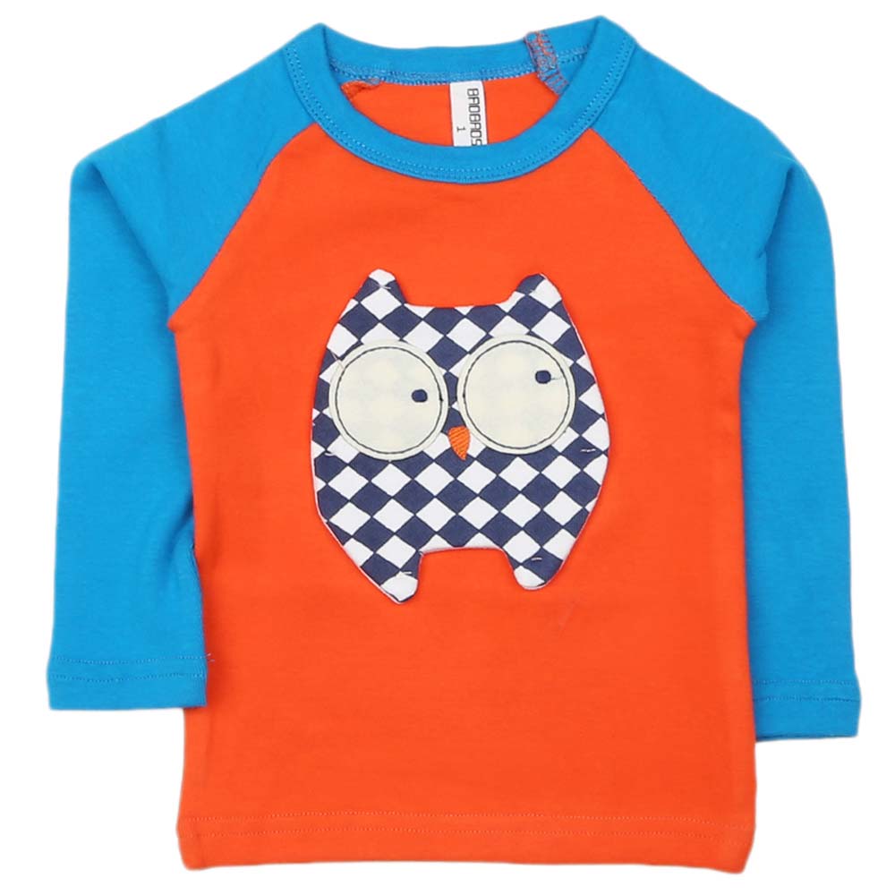 Boys Full Sleeves T-Shirt - Orange, Kids, Boys T-Shirts, Chase Value, Chase Value