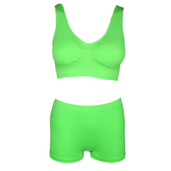 Women's Sports Bra & Panty Set - Green - test-store-for-chase-value