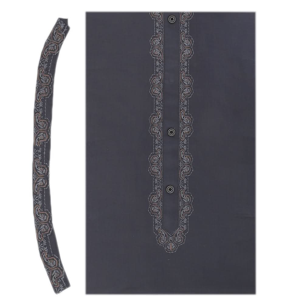 Men's Mashriq Embroidered Un-Stitched Suit - Light-Grey, Men, Unstitched Fabric, Chase Value, Chase Value