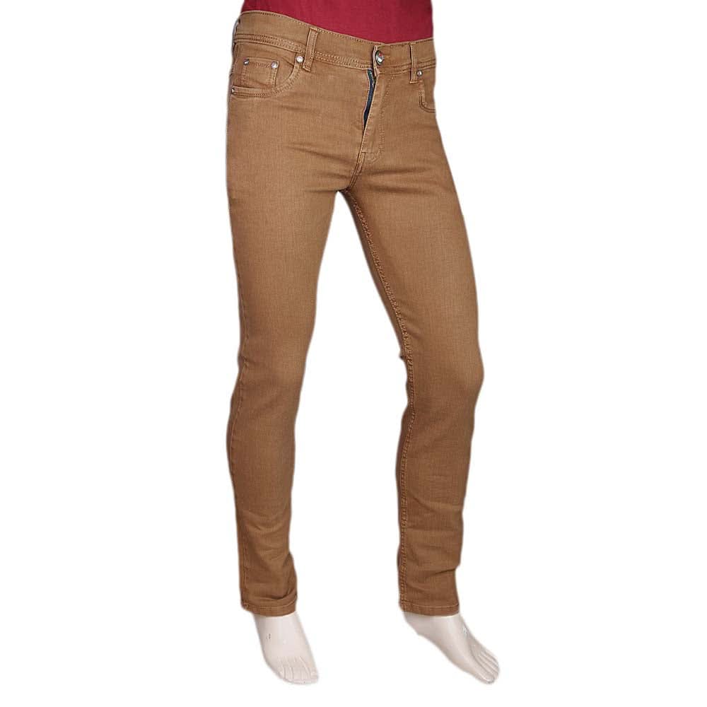 Men's Slim Fit Jeans Pant - Light Brown, Men, Casual Pants And Jeans, Chase Value, Chase Value
