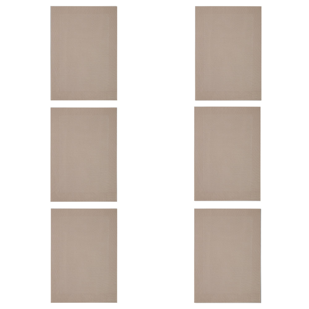 Table Mat - 6Pcs - Light Brown, Home & Lifestyle, Mats, Chase Value, Chase Value