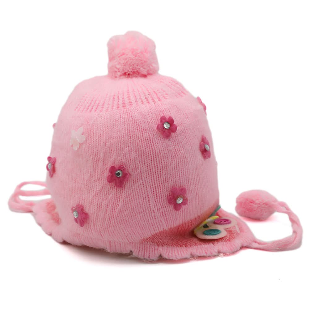 Kids Woolen Cap - Light Pink, Girls Caps & Gloves, Chase Value, Chase Value
