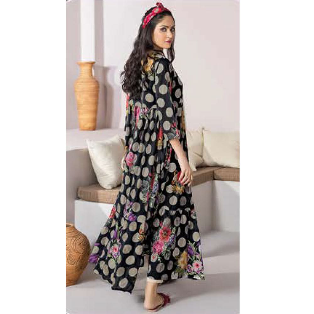 LimeLight Summer 1Pcs Unstitched Kurti - Black, Women, Unstitched Kurti, Limelight, Chase Value