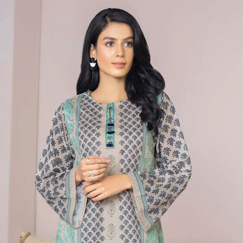 LimeLight Summer 2Pcs Unstitched Suit - Beige, Women, 2Pcs Shalwar Suit, Limelight, Chase Value