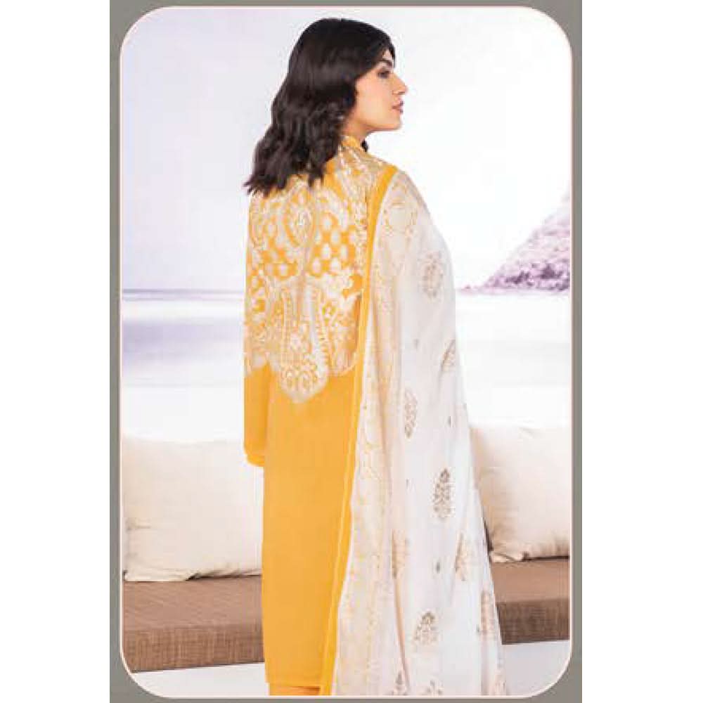 LimeLight Summer 3Pcs Unstitched Suit - Yellow, Women, 3Pcs Shalwar Suit, Limelight, Chase Value