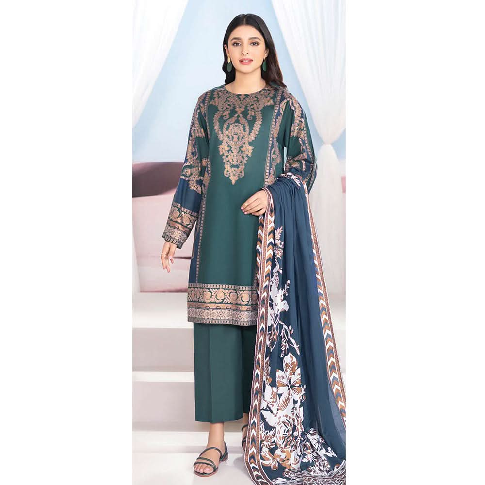 LimeLight Summer 3Pcs Unstitched Suit - Blue, Women, 3Pcs Shalwar Suit, Limelight, Chase Value