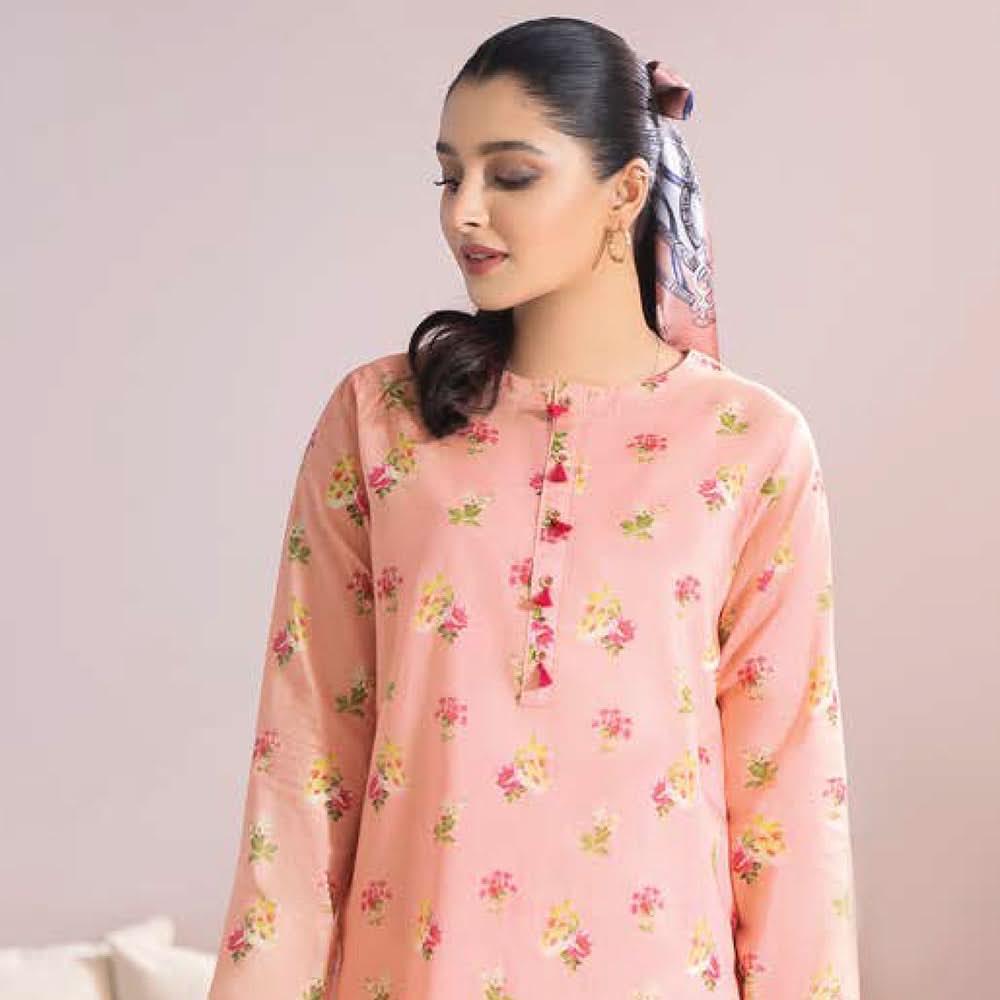 LimeLight Summer 1Pcs Unstitched Kurti - Pink, Women, Unstitched Kurti, Limelight, Chase Value