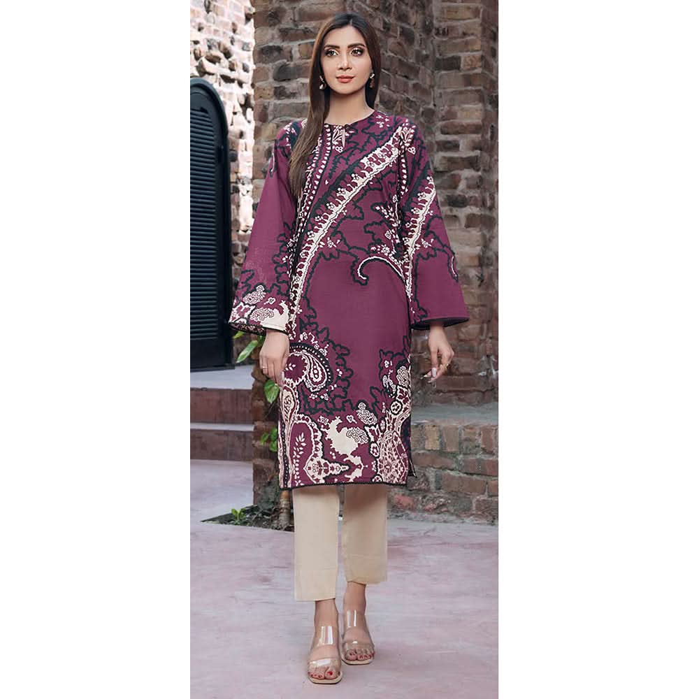 LimeLight Summer 1Pcs Unstitched Kurti - Magenta, Women, Unstitched Kurti, Limelight, Chase Value