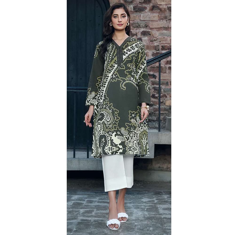 LimeLight Summer 1Pcs Unstitched Kurti - Green, Women, Unstitched Kurti, Limelight, Chase Value