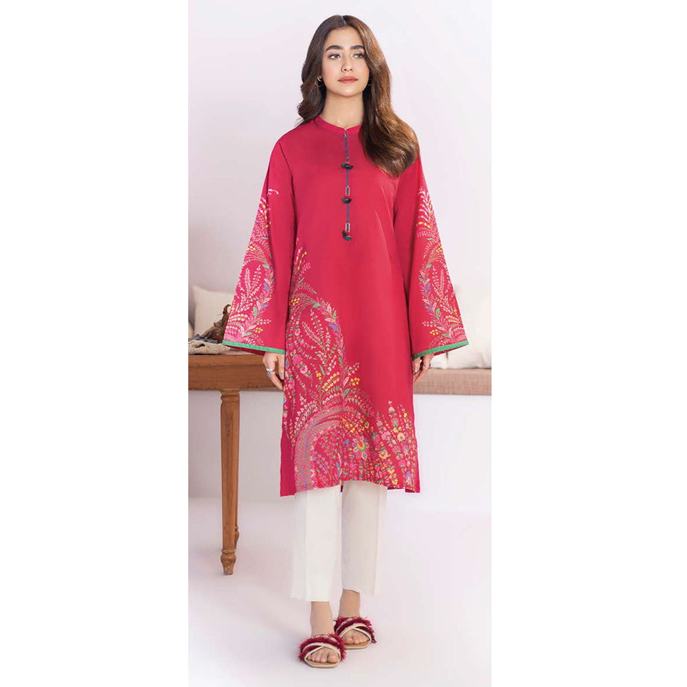 LimeLight Summer 1Pcs Unstitched Kurti - Red, Women, Unstitched Kurti, Limelight, Chase Value