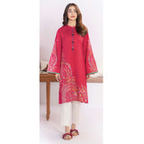 LimeLight Summer 1Pcs Unstitched Kurti - Red, Women, Unstitched Kurti, Limelight, Chase Value