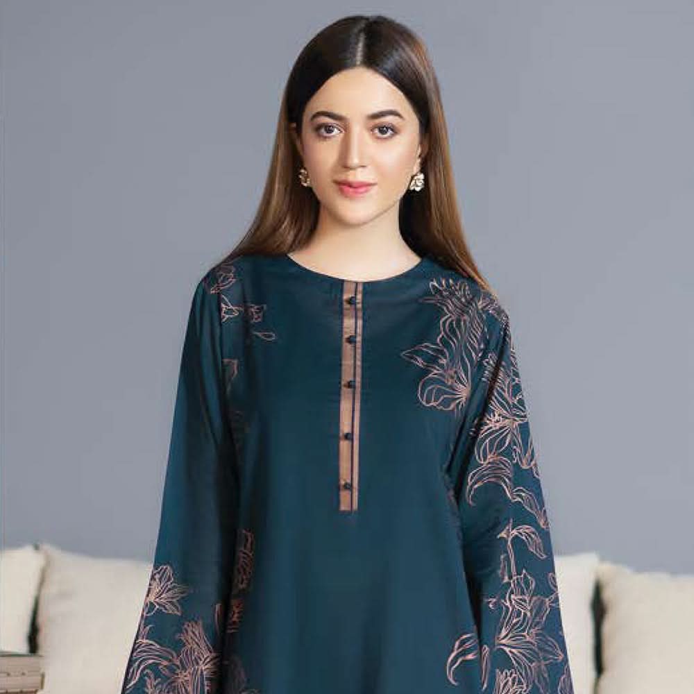 LimeLight Summer 1Pcs Unstitched Kurti - Blue, Women, Unstitched Kurti, Limelight, Chase Value
