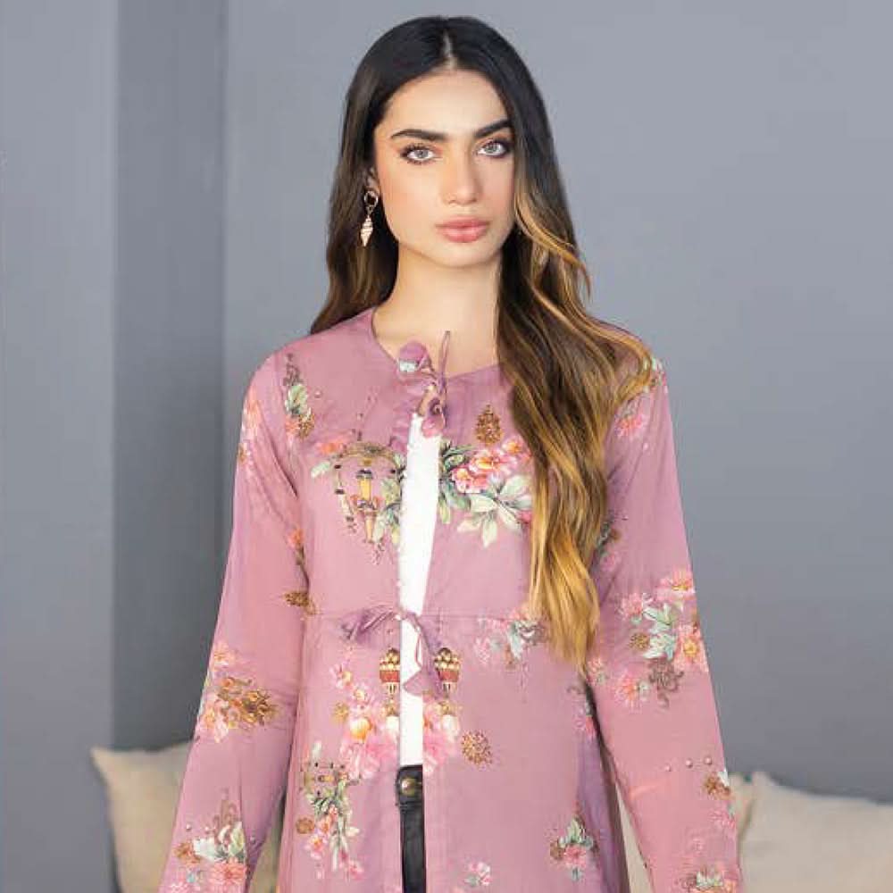 LimeLight Summer 1Pcs Unstitched Kurti - Lilac, Women, Unstitched Kurti, Limelight, Chase Value