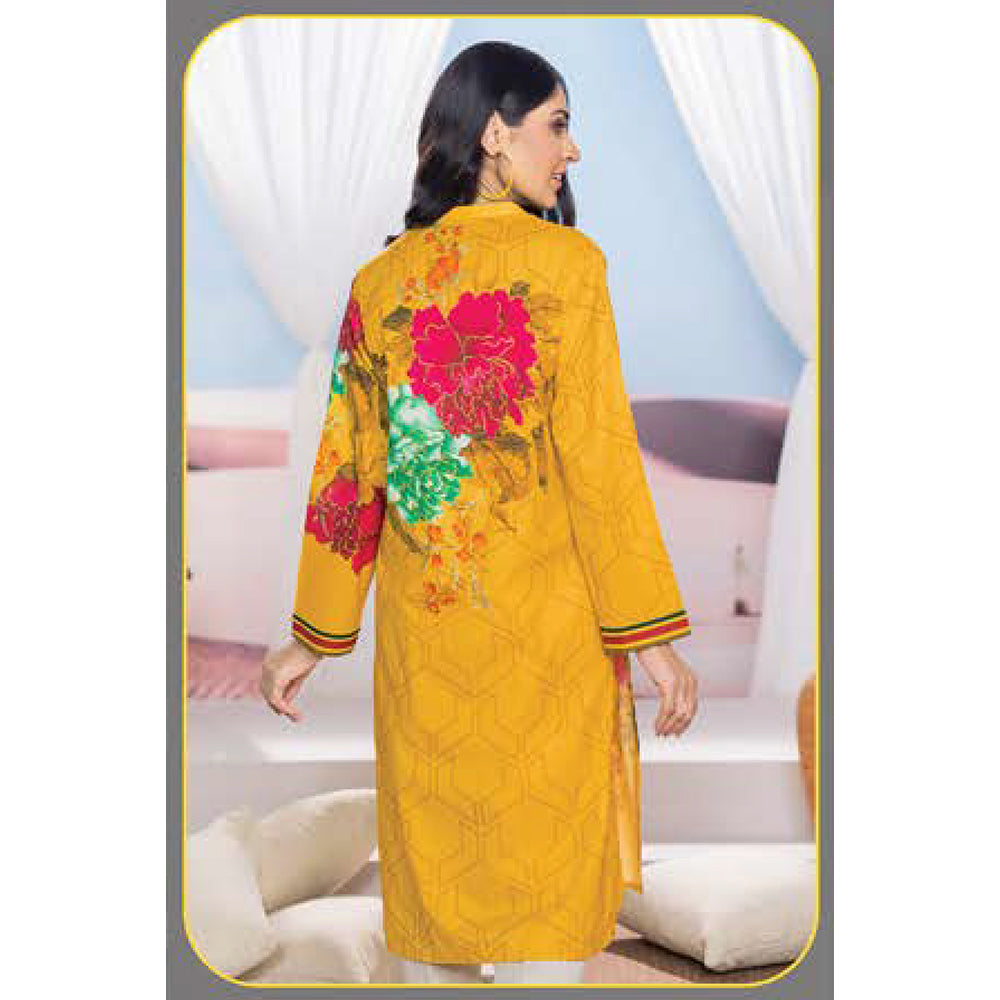 LimeLight Summer 1Pcs Unstitched Kurti - Yellow, Women, Unstitched Kurti, Limelight, Chase Value