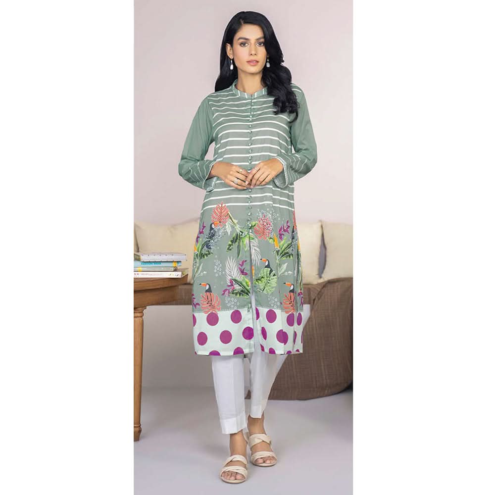 LimeLight Summer 1Pcs Unstitched Kurti - Turquoise, Women, Unstitched Kurti, Limelight, Chase Value