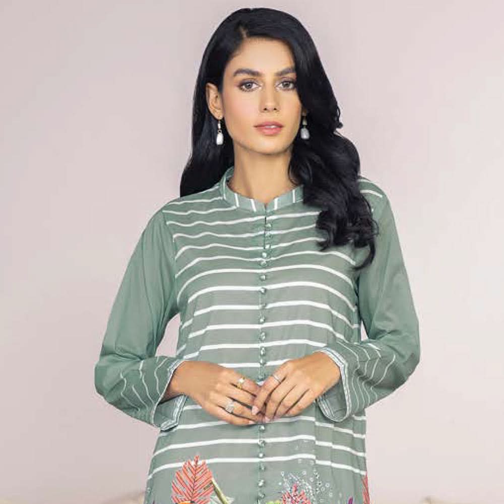 LimeLight Summer 1Pcs Unstitched Kurti - Turquoise, Women, Unstitched Kurti, Limelight, Chase Value