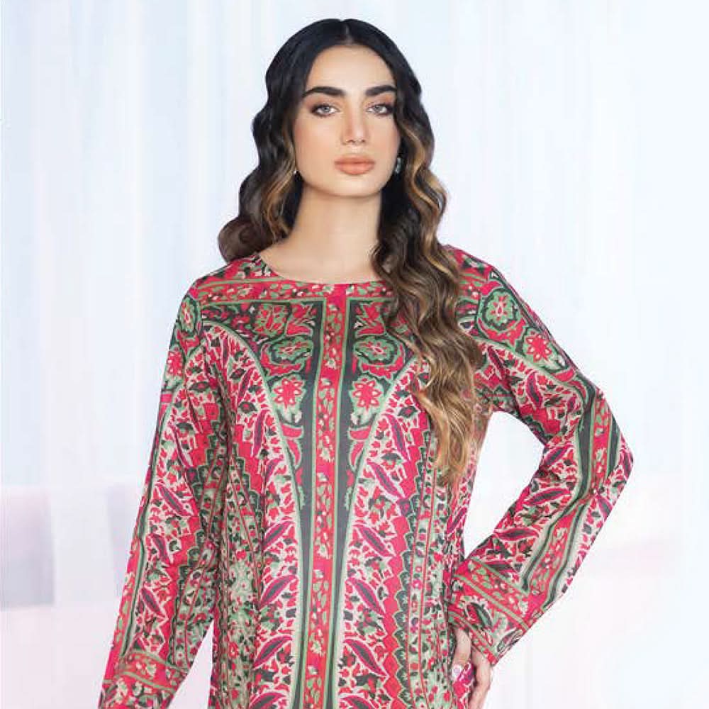 LimeLight Summer 1Pcs Unstitched Kurti - Green, Women, Unstitched Kurti, Limelight, Chase Value