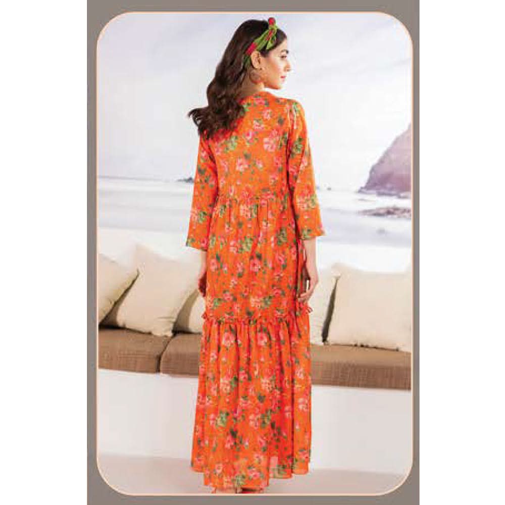 LimeLight Summer 1Pcs Unstitched Kurti - Orange, Women, Unstitched Kurti, Limelight, Chase Value