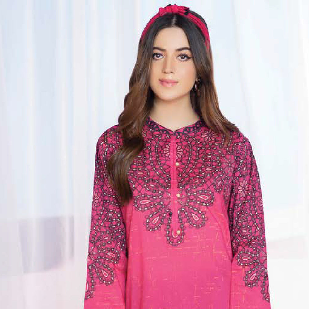 LimeLight Summer 1Pcs Unstitched Kurti - Pink, Women, Unstitched Kurti, Limelight, Chase Value