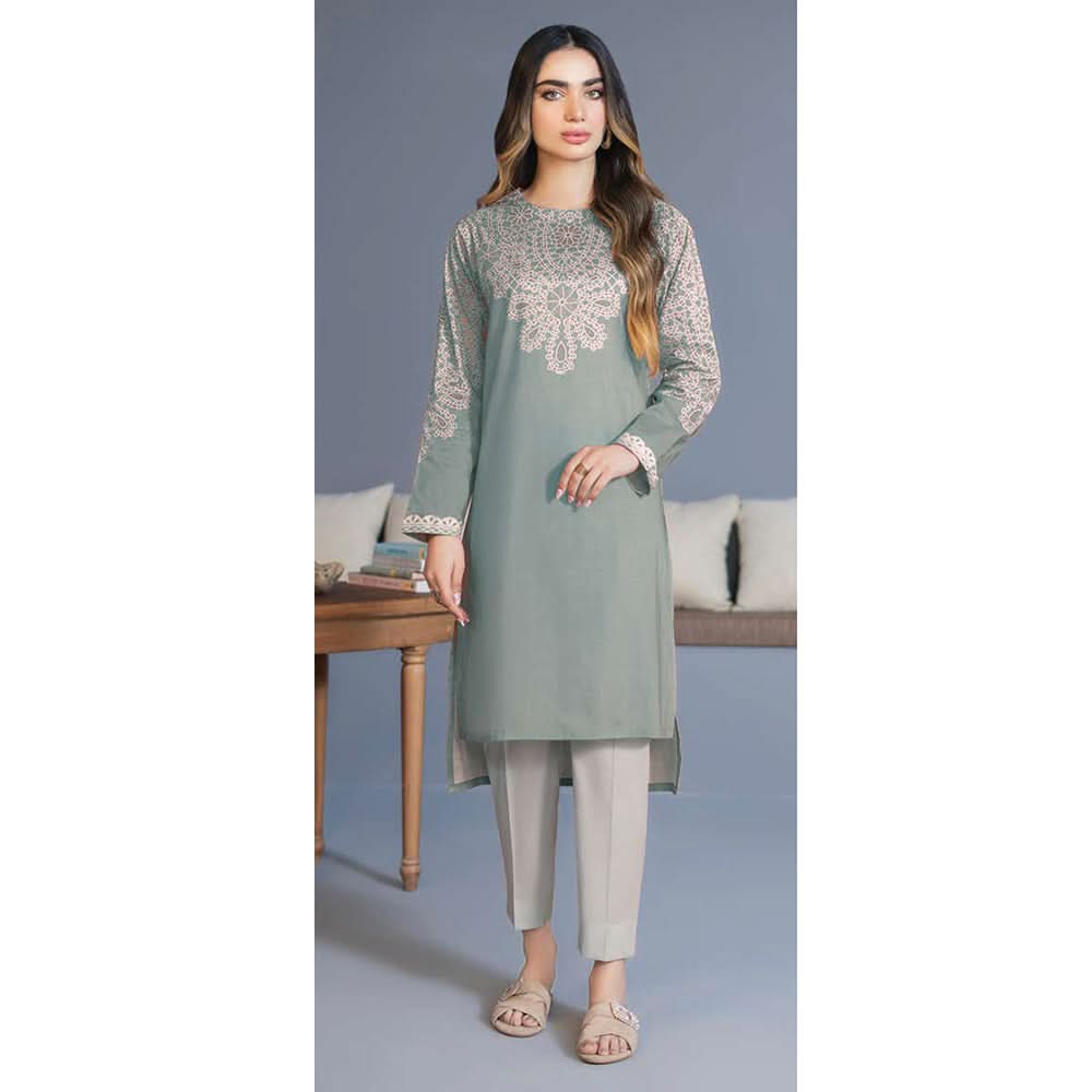 LimeLight Summer 1Pcs Unstitched Kurti - Aqua, Women, Unstitched Kurti, Limelight, Chase Value