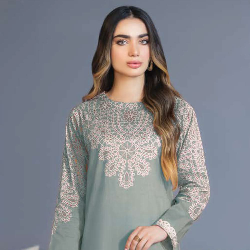 LimeLight Summer 1Pcs Unstitched Kurti - Aqua, Women, Unstitched Kurti, Limelight, Chase Value