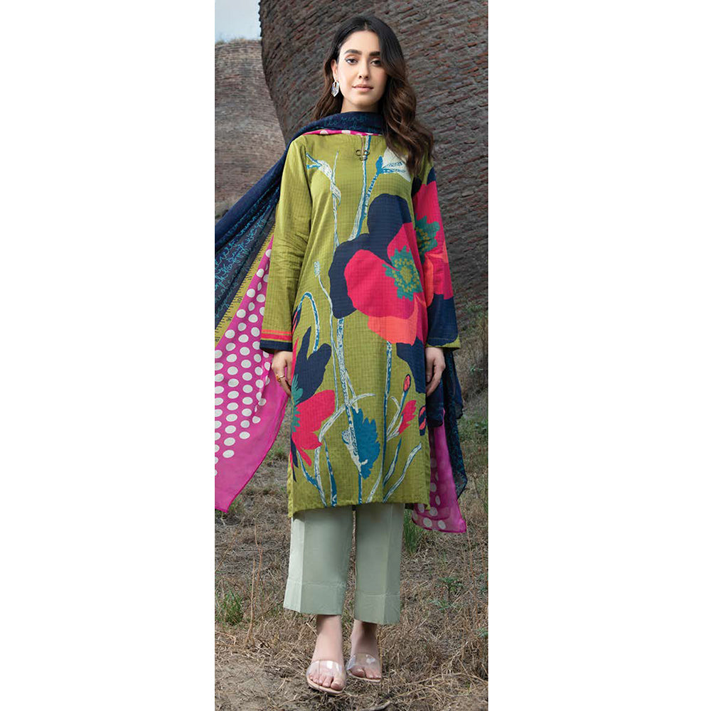 LimeLight Summer 2Pcs Unstitched Suit - Green, Women, 2Pcs Shalwar Suit, Limelight, Chase Value