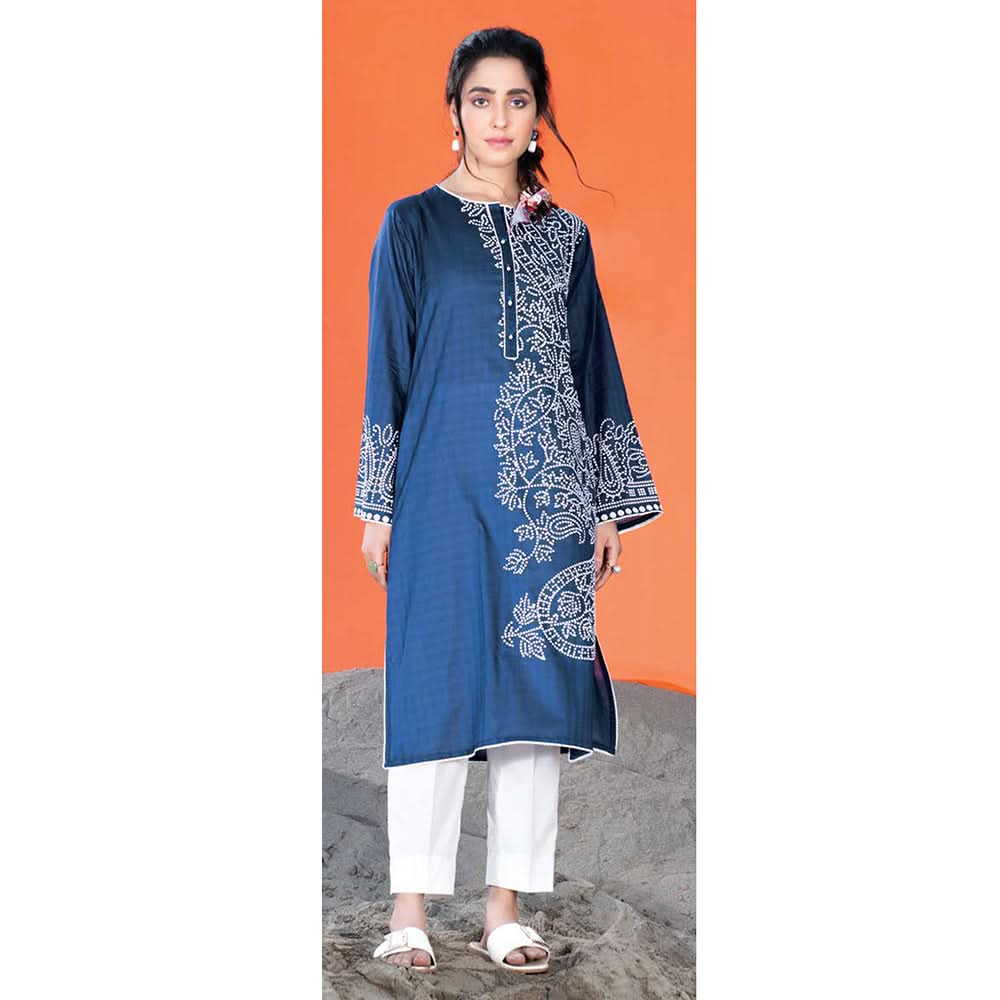 LimeLight Summer 1Pcs Unstitched Kurti - Blue, Women, Unstitched Kurti, Limelight, Chase Value