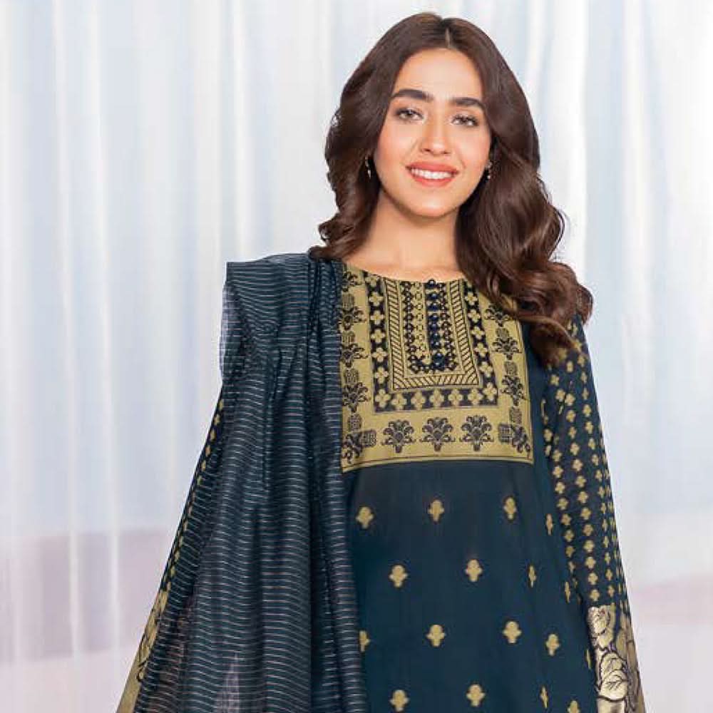 LimeLight Summer 2Pcs Unstitched Suit - Blue, Women, 2Pcs Shalwar Suit, Limelight, Chase Value